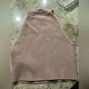 Ribbed Lavender Crop Top